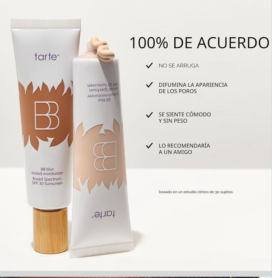 🌸Tarte BB Blur SPF 30: piel radiante, suave y protegida☀️