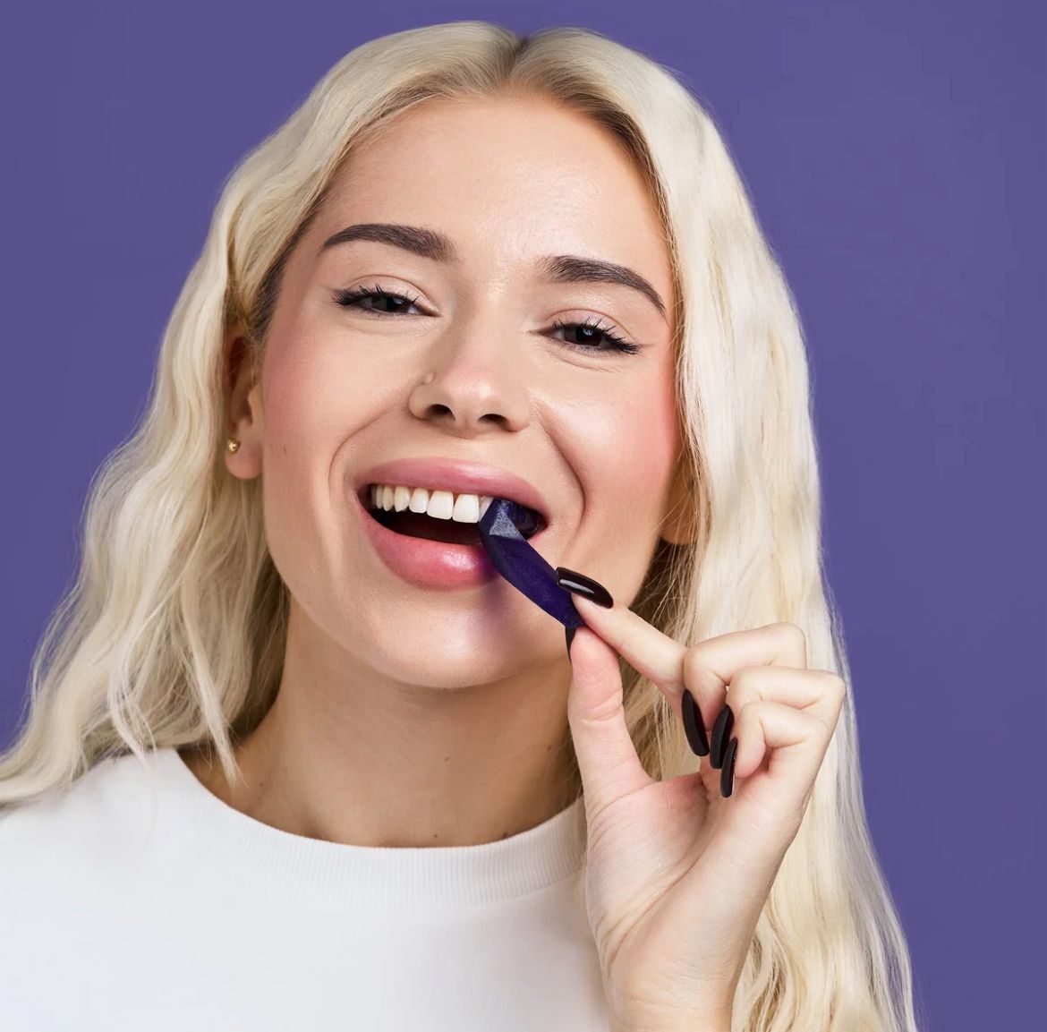 Dr Dent – Tiras Blanqueadoras Moradas para una Sonrisa Más Blanca 💜✨